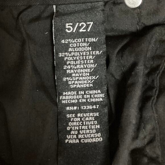 Fashion Nova Black Washed Mid Rise Distressed Denim Flare Jeans Size 27 - Picture 5 of 5